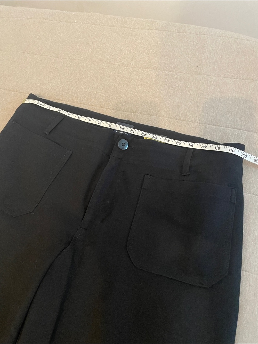 Anthropologie Maeve The Colette Ponte Black Wide-Leg Pants 18W - Picture 6 of 8